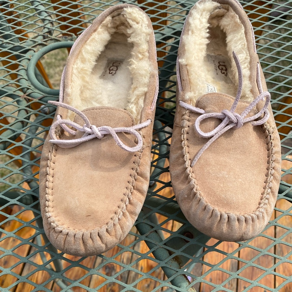 UGG Women's Tan Moccasin Slippers
